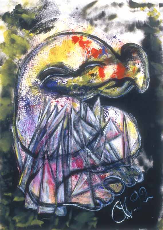 "Seelenschmerz I", Acryl auf Papier, 60x80