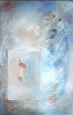"Derniére Image",  Acryl, Sand, Reliefpaste und Holz auf Holz,  70x120
