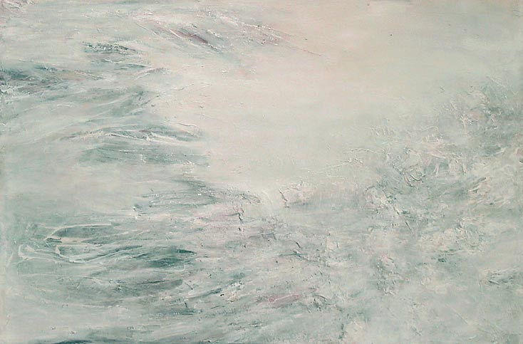 "Symphonie Oceanica",  Acryl, Struktur,- Reliefpaste und Sand auf Leinwand,  110x73x4