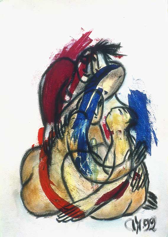 "Eine andere 'Cultur'",  Acryl, Pastell auf Papier,  60x80