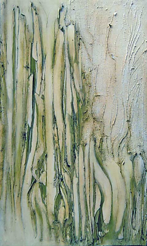 - 2002 - Dérangements - Laguna. Reed with cicada - Acrylic on canvas